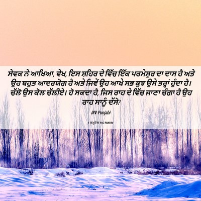 Picture 06 - 1 ਸਮੂਏਲ 9:6 PANIRV - ਸੇਵਕ ਨੇ ਆਖਿਆ, ਵੇਖ, - Bible Verse Picture