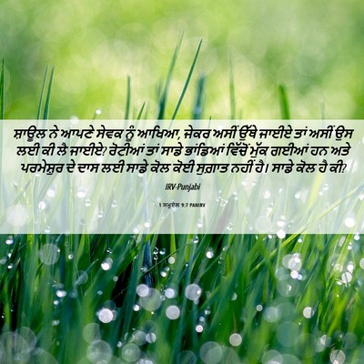 Picture 06 - 1 ਸਮੂਏਲ 9:7 PANIRV - ਸ਼ਾਊਲ ਨੇ ਆਪਣੇ ਸੇਵਕ - Bible Verse Picture