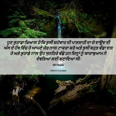 Picture 06 - 2 ਇਤਿਹਾਸ 13:8 PANIRV - ਹੁਣ ਤੁਹਾਡਾ ਖਿਆਲ ਹੈ - Bible Verse Picture