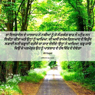 Picture 06 - 2 ਇਤਿਹਾਸ 18:5 PANIRV - ਤਾਂ ਇਸਰਾਏਲ ਦੇ - Bible Verse Picture