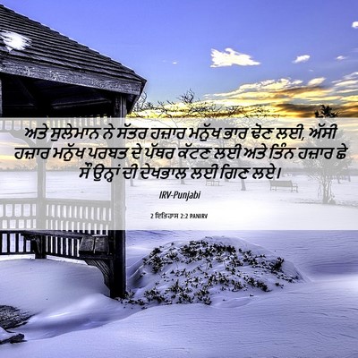 Picture 06 - 2 ਇਤਿਹਾਸ 2:2 PANIRV - ਅਤੇ ਸੁਲੇਮਾਨ ਨੇ - Bible Verse Picture