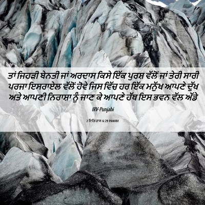 Picture 06 - 2 ਇਤਿਹਾਸ 6:29 PANIRV - ਤਾਂ ਜਿਹੜੀ ਬੇਨਤੀ - Bible Verse Picture