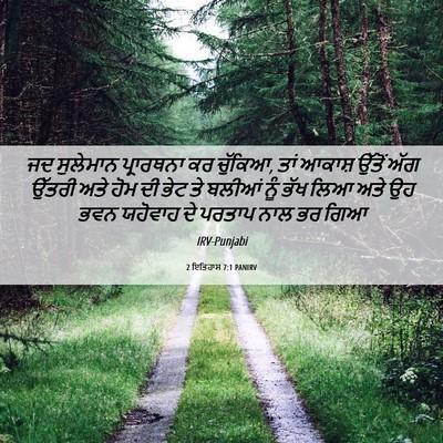 Picture 06 - 2 ਇਤਿਹਾਸ 7:1 PANIRV - ਜਦ ਸੁਲੇਮਾਨ - Bible Verse Picture