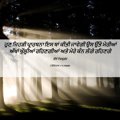 Picture 06 - 2 ਇਤਿਹਾਸ 7:15 PANIRV - ਹੁਣ ਜਿਹੜੀ - Bible Verse Picture