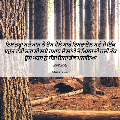 Picture 06 - 2 ਇਤਿਹਾਸ 7:8 PANIRV - ਇਸ ਤਰ੍ਹਾਂ ਸੁਲੇਮਾਨ - Bible Verse Picture