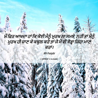 Picture 06 - 2 ਕੁਰਿੰਥੀਆਂ 11:16 PANIRV - ਮੈਂ ਫਿਰ ਆਖਦਾ ਹਾਂ ਕਿ - Bible Verse Picture