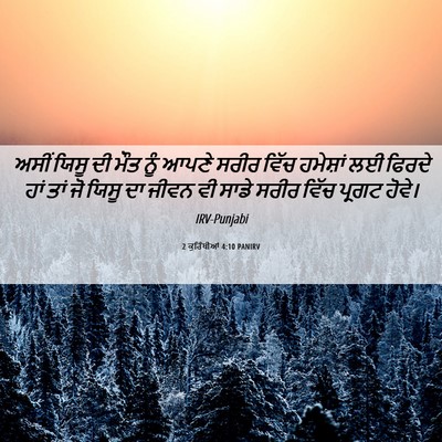 Picture 06 - 2 ਕੁਰਿੰਥੀਆਂ 4:10 PANIRV - ਅਸੀਂ ਯਿਸੂ ਦੀ ਮੌਤ - Bible Verse Picture