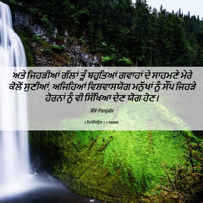 Picture 06 - 2 ਤਿਮੋਥਿਉਸ 2:2 PANIRV - ਅਤੇ ਜਿਹੜੀਆਂ ਗੱਲਾਂ - Bible Verse Picture