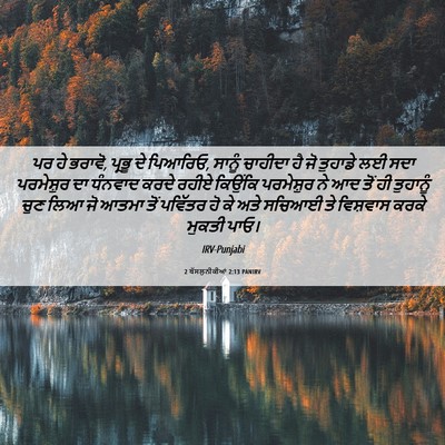 Picture 06 - 2 ਥੱਸਲੁਨੀਕੀਆਂ 2:13 PANIRV - ਪਰ ਹੇ ਭਰਾਵੋ, ਪ੍ਰਭੂ - Bible Verse Picture