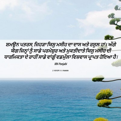 Picture 06 - 2 ਪਤਰਸ 1:1 PANIRV - ਸ਼ਮਊਨ ਪਤਰਸ, ਜਿਹੜਾ - Bible Verse Picture