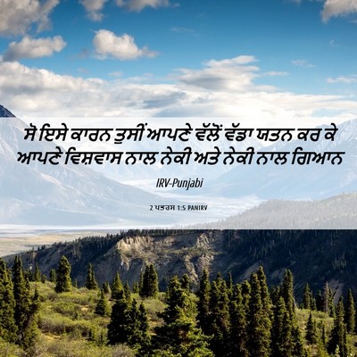 Picture 06 - 2 ਪਤਰਸ 1:5 PANIRV - ਸੋ ਇਸੇ ਕਾਰਨ ਤੁਸੀਂ - Bible Verse Picture