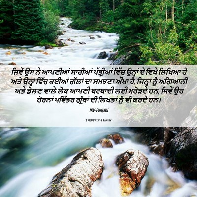 Picture 06 - 2 ਪਤਰਸ 3:16 PANIRV - ਜਿਵੇਂ ਉਸ ਨੇ ਆਪਣੀਆਂ - Bible Verse Picture