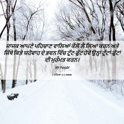 Picture 06 - 2 ਰਾਜਿਆਂ 12:5 PANIRV - ਜਾਜਕ ਆਪਣੇ ਪਹਿਚਾਣ - Bible Verse Picture