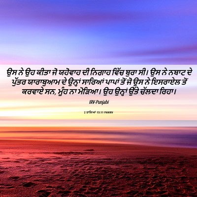 Picture 06 - 2 ਰਾਜਿਆਂ 13:11 PANIRV - ਉਸ ਨੇ ਉਹ ਕੀਤਾ ਜੋ - Bible Verse Picture