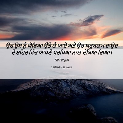 Picture 06 - 2 ਰਾਜਿਆਂ 14:20 PANIRV - ਉਹ ਉਸ ਨੂੰ ਘੋੜਿਆਂ - Bible Verse Picture