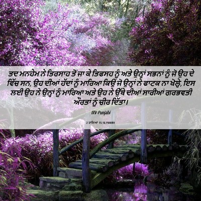 Picture 06 - 2 ਰਾਜਿਆਂ 15:16 PANIRV - ਤਦ ਮਨਹੇਮ ਨੇ ਤਿਰਸਾਹ - Bible Verse Picture