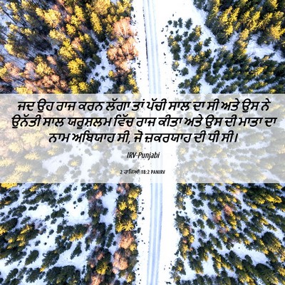 Picture 06 - 2 ਰਾਜਿਆਂ 18:2 PANIRV - ਜਦ ਉਹ ਰਾਜ ਕਰਨ ਲੱਗਾ - Bible Verse Picture