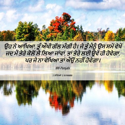 Picture 06 - 2 ਰਾਜਿਆਂ 2:10 PANIRV - ਉਹ ਨੇ ਆਖਿਆ, ਤੂੰ ਔਖੀ - Bible Verse Picture