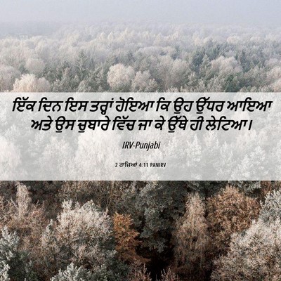 Picture 06 - 2 ਰਾਜਿਆਂ 4:11 PANIRV - ਇੱਕ ਦਿਨ ਇਸ ਤਰ੍ਹਾਂ - Bible Verse Picture