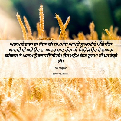 Picture 06 - 2 ਰਾਜਿਆਂ 5:1 PANIRV - ਅਰਾਮ ਦੇ ਰਾਜਾ ਦਾ - Bible Verse Picture