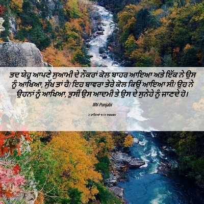 Picture 06 - 2 ਰਾਜਿਆਂ 9:11 PANIRV - ਤਦ ਯੇਹੂ ਆਪਣੇ ਸੁਆਮੀ - Bible Verse Picture