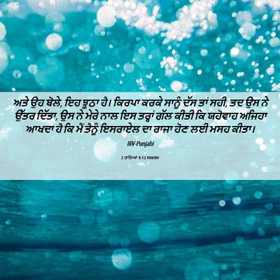 Picture 06 - 2 ਰਾਜਿਆਂ 9:12 PANIRV - ਅਤੇ ਉਹ ਬੋਲੇ, ਇਹ - Bible Verse Picture