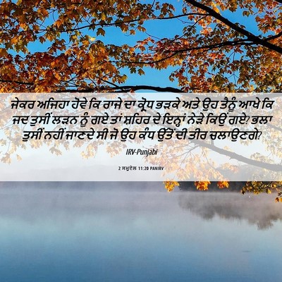 Picture 06 - 2 ਸਮੂਏਲ 11:20 PANIRV - ਜੇਕਰ ਅਜਿਹਾ ਹੋਵੇ ਕਿ - Bible Verse Picture