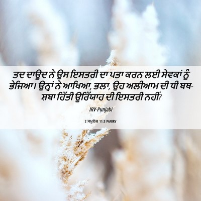 Picture 06 - 2 ਸਮੂਏਲ 11:3 PANIRV - ਤਦ ਦਾਊਦ ਨੇ ਉਸ ਇਸਤਰੀ - Bible Verse Picture
