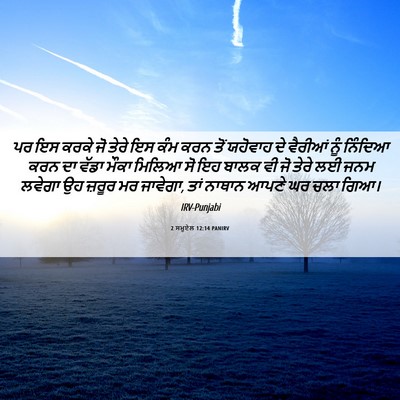 Picture 06 - 2 ਸਮੂਏਲ 12:14 PANIRV - ਪਰ ਇਸ ਕਰਕੇ ਜੋ ਤੇਰੇ - Bible Verse Picture