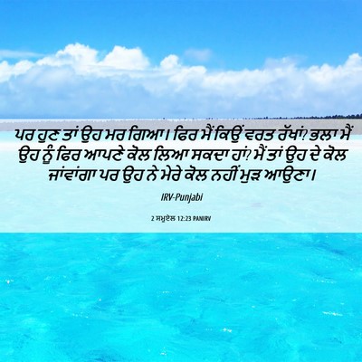 Picture 06 - 2 ਸਮੂਏਲ 12:23 PANIRV - ਪਰ ਹੁਣ ਤਾਂ ਉਹ ਮਰ - Bible Verse Picture