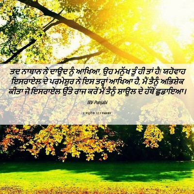 Picture 06 - 2 ਸਮੂਏਲ 12:7 PANIRV - ਤਦ ਨਾਥਾਨ ਨੇ ਦਾਊਦ - Bible Verse Picture