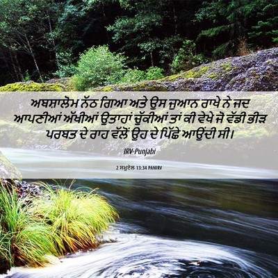 Picture 06 - 2 ਸਮੂਏਲ 13:34 PANIRV - ਅਬਸ਼ਾਲੋਮ ਨੱਠ ਗਿਆ - Bible Verse Picture