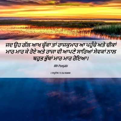 Picture 06 - 2 ਸਮੂਏਲ 13:36 PANIRV - ਜਦ ਉਹ ਗੱਲ ਆਖ ਚੁੱਕਾ - Bible Verse Picture