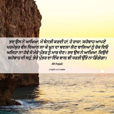 Picture 06 - 2 ਸਮੂਏਲ 14:11 PANIRV - ਤਦ ਉਸ ਨੇ ਆਖਿਆ, ਮੈਂ - Bible Verse Picture