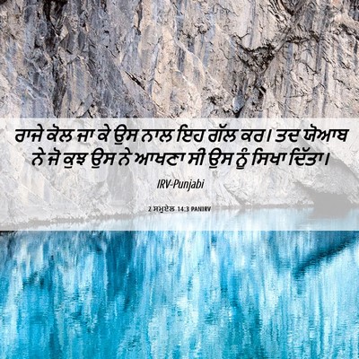 Picture 06 - 2 ਸਮੂਏਲ 14:3 PANIRV - ਰਾਜੇ ਕੋਲ ਜਾ ਕੇ ਉਸ - Bible Verse Picture