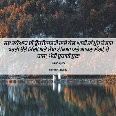 Picture 06 - 2 ਸਮੂਏਲ 14:4 PANIRV - ਜਦ ਤਕੋਆਹ ਦੀ ਉਹ - Bible Verse Picture