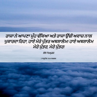 Picture 06 - 2 ਸਮੂਏਲ 19:4 PANIRV - ਰਾਜਾ ਨੇ ਆਪਣਾ ਮੂੰਹ - Bible Verse Picture