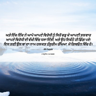 Picture 06 - 2 ਸਮੂਏਲ 2:16 PANIRV - ਅਤੇ ਇੱਕ-ਇੱਕ ਨੇ ਆਪੋ - Bible Verse Picture