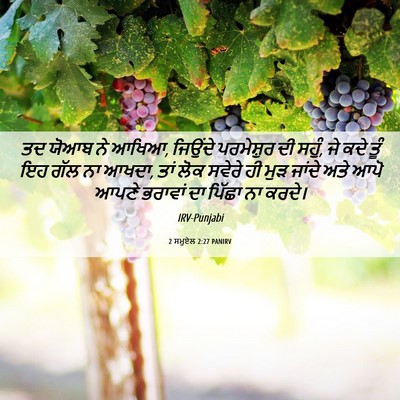 Picture 06 - 2 ਸਮੂਏਲ 2:27 PANIRV - ਤਦ ਯੋਆਬ ਨੇ ਆਖਿਆ, - Bible Verse Picture