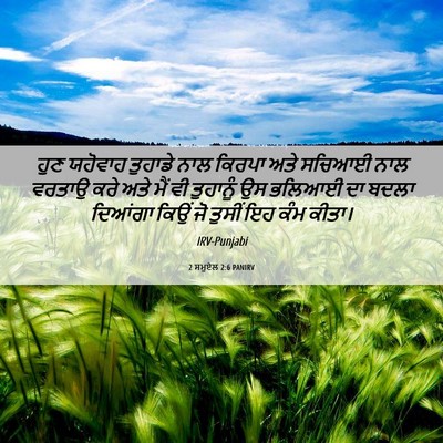 Picture 06 - 2 ਸਮੂਏਲ 2:6 PANIRV - ਹੁਣ ਯਹੋਵਾਹ ਤੁਹਾਡੇ - Bible Verse Picture