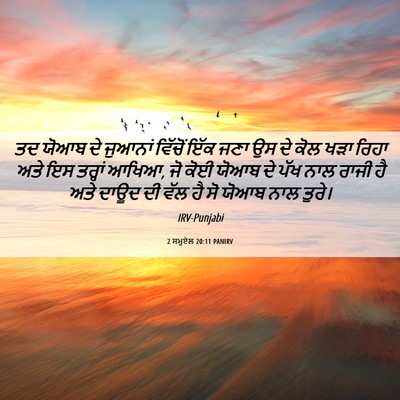 Picture 06 - 2 ਸਮੂਏਲ 20:11 PANIRV - ਤਦ ਯੋਆਬ ਦੇ ਜੁਆਨਾਂ - Bible Verse Picture