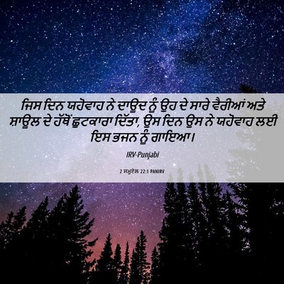 Picture 06 - 2 ਸਮੂਏਲ 22:1 PANIRV - ਜਿਸ ਦਿਨ ਯਹੋਵਾਹ ਨੇ - Bible Verse Picture