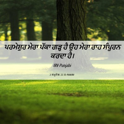 Picture 06 - 2 ਸਮੂਏਲ 22:33 PANIRV - ਪਰਮੇਸ਼ੁਰ ਮੇਰਾ - Bible Verse Picture