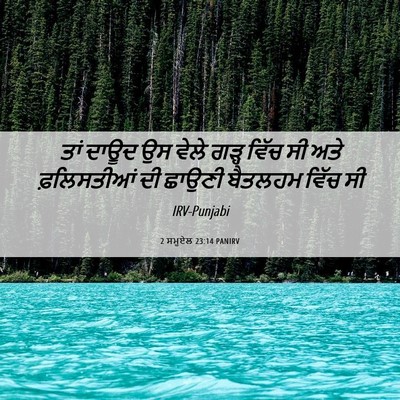 Picture 06 - 2 ਸਮੂਏਲ 23:14 PANIRV - ਤਾਂ ਦਾਊਦ ਉਸ ਵੇਲੇ - Bible Verse Picture