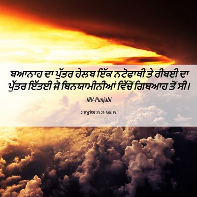 Picture 06 - 2 ਸਮੂਏਲ 23:29 PANIRV - ਬਆਨਾਹ ਦਾ ਪੁੱਤਰ - Bible Verse Picture