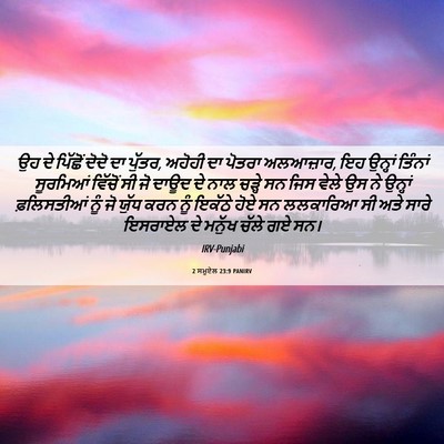 Picture 06 - 2 ਸਮੂਏਲ 23:9 PANIRV - ਉਹ ਦੇ ਪਿੱਛੋਂ ਦੋਦੋ - Bible Verse Picture