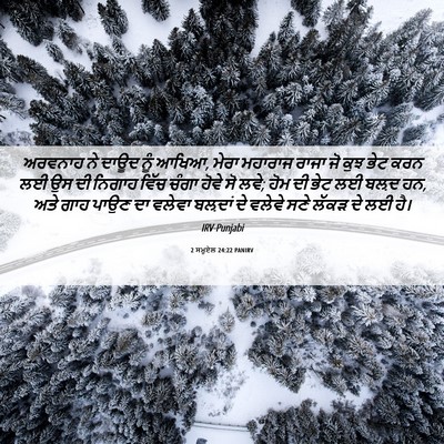 Picture 06 - 2 ਸਮੂਏਲ 24:22 PANIRV - ਅਰਵਨਾਹ ਨੇ ਦਾਊਦ ਨੂੰ - Bible Verse Picture