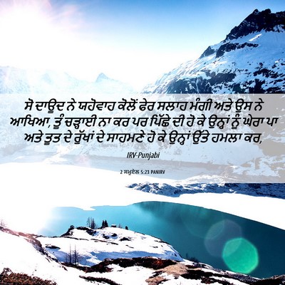 Picture 06 - 2 ਸਮੂਏਲ 5:23 PANIRV - ਸੋ ਦਾਊਦ ਨੇ ਯਹੋਵਾਹ - Bible Verse Picture