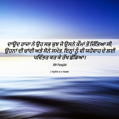 Picture 06 - 2 ਸਮੂਏਲ 8:11 PANIRV - ਦਾਊਦ ਰਾਜਾ ਨੇ ਉਹ ਸਭ - Bible Verse Picture