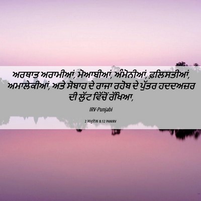 Picture 06 - 2 ਸਮੂਏਲ 8:12 PANIRV - ਅਰਥਾਤ ਅਰਾਮੀਆਂ, - Bible Verse Picture